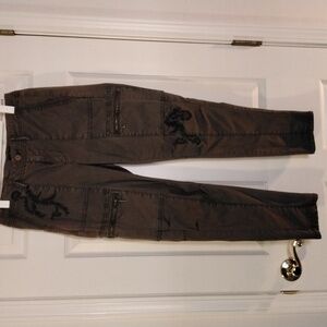 White House Black Market Brown Slim Cropped Pants